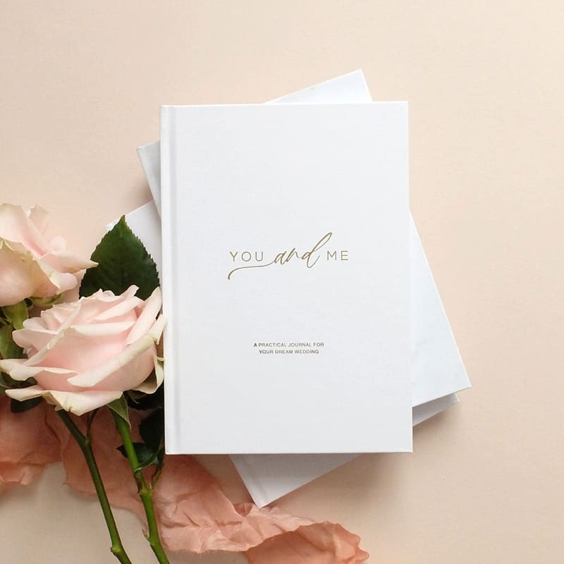 Gender Neutral Wedding Planning Book Blush and Gold Invites via Etsy 33 2